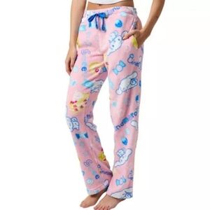 CINNAMOROLL sanrio womens fleece drawstring sleep pants pajamas xl new with tag